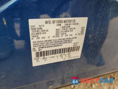 Zdjęcie 13 z 13 samochodu: 2020 FORD EDGE SE VIN:2FMPK4G94LBA08167 - miniatura