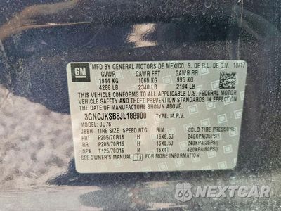 Zdjęcie 13 z 13 samochodu: 2018 CHEVROLET TRAX LS VIN:3GNCJKSB8JL188900 - miniatura