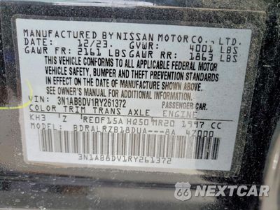Zdjęcie 12 z 12 samochodu: 2024 NISSAN SENTRA SR VIN:3N1AB8DV1RY261372 - miniatura