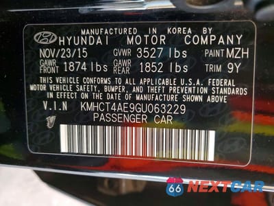 Zdjęcie 12 z 13 samochodu: 2016 HYUNDAI ACCENT SE VIN:KMHCT4AE9GU063229 - miniatura