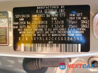 Zdjęcie 14 z 14 samochodu: 2025 KIA SORENTO S VIN:5XYRL4JCXSG334595 - miniatura