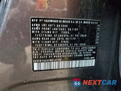 Zdjęcie 13 z 13 samochodu: 2023 VOLKSWAGEN TIGUAN S VIN:3VVFB7AX4PM075169 - miniatura