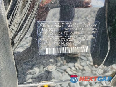 Zdjęcie 13 z 13 samochodu: 2022 HYUNDAI SONATA SEL VIN:KMHL14JA6NA226050 - miniatura