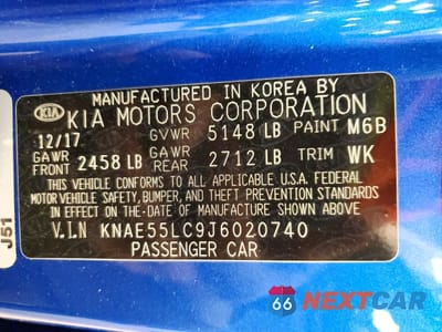 Zdjęcie 12 z 12 samochodu: 2018 KIA STINGER GT2 VIN:KNAE55LC9J6020740 - miniatura