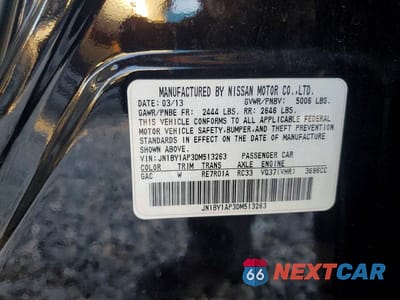 Zdjęcie 13 z 13 samochodu: 2013 INFINITI M37 BASE VIN:JN1BY1AP3DM513263 - miniatura