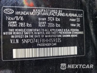 Zdjęcie 14 z 14 samochodu: 2017 HYUNDAI ELANTRA SE VIN:5NPD74LF8HH159335 - miniatura