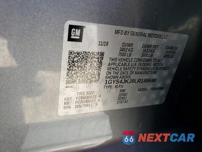 Zdjęcie 13 z 13 samochodu: 2020 CADILLAC ESCALADE ESV PREMIUM LUXURY VIN:1GYS4JKJ9LR188648 - miniatura