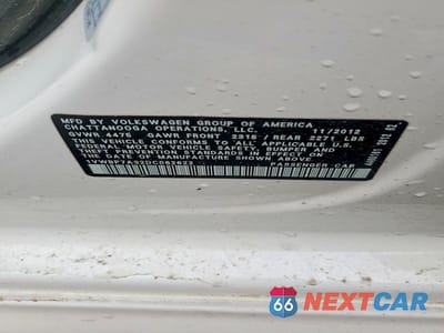 Zdjęcie 12 z 12 samochodu: 2013 VOLKSWAGEN PASSAT SE VIN:1VWBP7A32DC062622 - miniatura