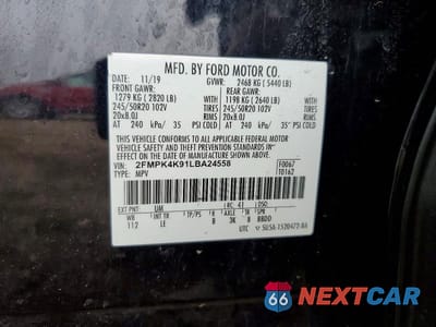 Zdjęcie 13 z 13 samochodu: 2020 FORD EDGE TITANIUM VIN:2FMPK4K91LBA24558 - miniatura