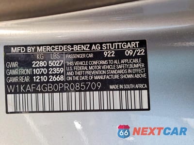 Zdjęcie 13 z 13 samochodu: 2023 MERCEDES-BENZ C 300 VIN:W1KAF4GB0PR085709 - miniatura