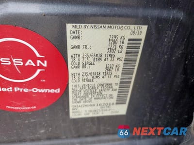 Zdjęcie 14 z 14 samochodu: 2019 NISSAN MURANO SV VIN:5N1AZ2MS4KN162068 - miniatura