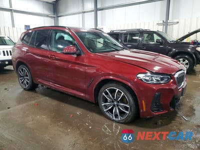 Czwarte zdjęcie samochodu z boku: 2023 BMW X3 XDRIVE30I VIN:5UX53DP03P9R94321 - miniatura