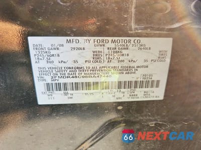 Zdjęcie 13 z 13 samochodu: 2008 FORD EDGE SEL VIN:2FMDK48C98BA47440 - miniatura