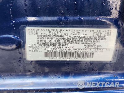 Zdjęcie 12 z 13 samochodu: 2019 NISSAN VERSA SV VIN:3N1CN7AP6KL861887 - miniatura