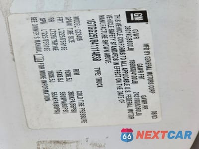 Zdjęcie 13 z 13 samochodu: 2004 GMC SAVANA G2500 VIN:1GTGG25V841114838 - miniatura