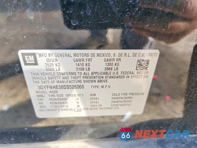 Zdjęcie 13 z 13 samochodu: 2013 CADILLAC SRX PERFORMANCE COLLECTION VIN:3GYFNHE38DS526060 - miniatura