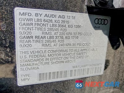 Zdjęcie 13 z 14 samochodu: 2019 AUDI Q7 PREMIUM PLUS VIN:WA1LHAF71KD023874 - miniatura