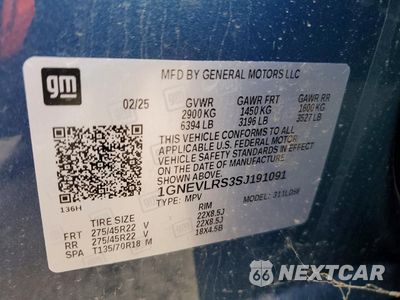 Zdjęcie 13 z 14 samochodu: 2025 CHEVROLET TRAVERSE VIN:1GNEVLRS3SJ191091 - miniatura