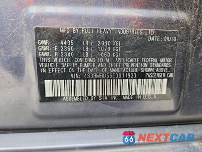 Zdjęcie 12 z 13 samochodu: 2014 SUBARU LEGACY 2.5I PREMIUM VIN:4S3BMBD66E3011923 - miniatura