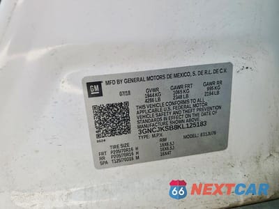 Zdjęcie 13 z 13 samochodu: 2019 CHEVROLET TRAX LS VIN:3GNCJKSB8KL125183 - miniatura