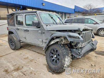 Czwarte zdjęcie samochodu z boku: 2018 JEEP WRANGLER UNLIMITED SPORT VIN:1C4HJXDG6JW273605 - miniatura
