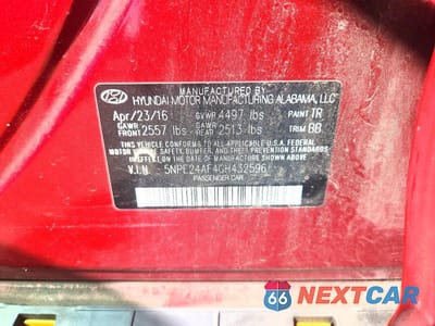 Zdjęcie 12 z 12 samochodu: 2016 HYUNDAI SONATA SE VIN:5NPE24AF4GH432596 - miniatura