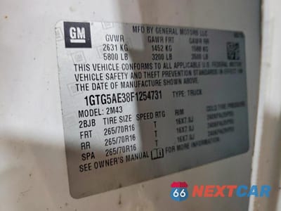 Zdjęcie 12 z 13 samochodu: 2015 GMC CANYON VIN:1GTG5AE38F1254731 - miniatura