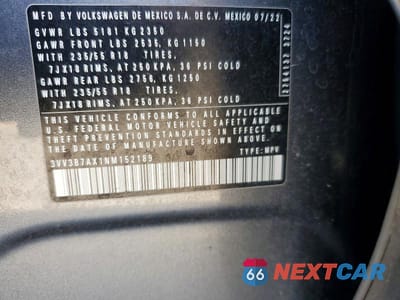 Zdjęcie 13 z 13 samochodu: 2022 VOLKSWAGEN TIGUAN SE VIN:3VV3B7AX1NM152189 - miniatura