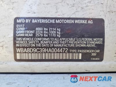 Zdjęcie 12 z 12 samochodu: 2017 BMW 330 XI VIN:WBA8D9C39HA004472 - miniatura