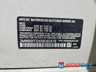 Zdjęcie 12 z 12 samochodu: 2024 BMW 330XI VIN:3MW89FF0XR8D83478 - miniatura