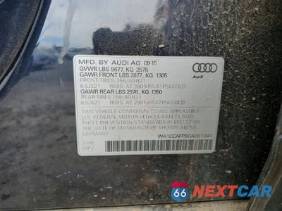 Zdjęcie 13 z 13 samochodu: 2016 AUDI SQ5 PREMIUM PLUS VIN:WA1CCAFP9GA061344 - miniatura