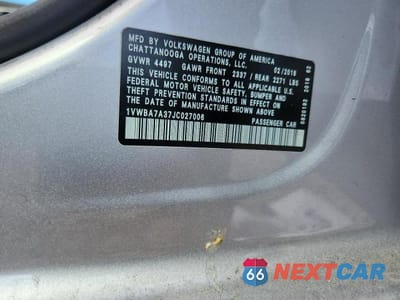 Zdjęcie 13 z 13 samochodu: 2018 VOLKSWAGEN PASSAT SE VIN:1VWBA7A37JC027006 - miniatura