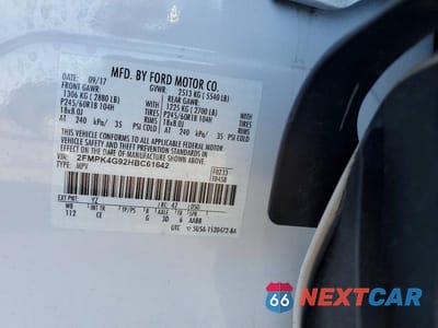 Zdjęcie 13 z 13 samochodu: 2017 FORD EDGE SE VIN:2FMPK4G92HBC61642 - miniatura