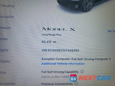 Zdjęcie 9 z 14 samochodu: 2020 TESLA MODEL X VIN:5YJXCBE23LF249393 - miniatura