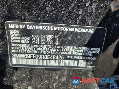 Zdjęcie 12 z 12 samochodu: 2024 BMW 330I VIN:3MW69FF09R8E48425 - miniatura