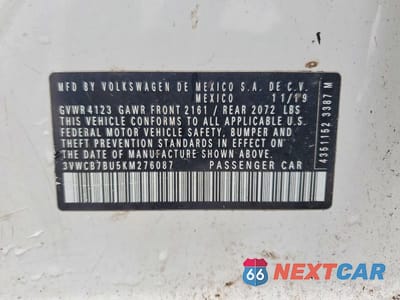 Zdjęcie 12 z 12 samochodu: 2019 VOLKSWAGEN JETTA S VIN:3VWCB7BU5KM276087 - miniatura