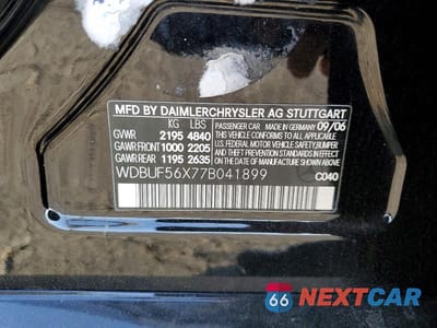 Zdjęcie 12 z 12 samochodu: 2007 MERCEDES-BENZ E 350 VIN:WDBUF56X77B041899 - miniatura