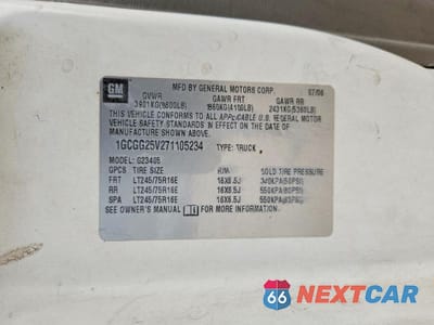 Zdjęcie 13 z 13 samochodu: 2007 CHEVROLET EXPRESS 2500 UTILITY / SERVICE VAN VIN:1GCGG25V271105234 - miniatura