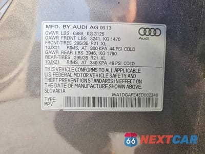 Zdjęcie 13 z 13 samochodu: 2014 AUDI Q7 PRESTIGE VIN:WA1DGAFE4ED002348 - miniatura