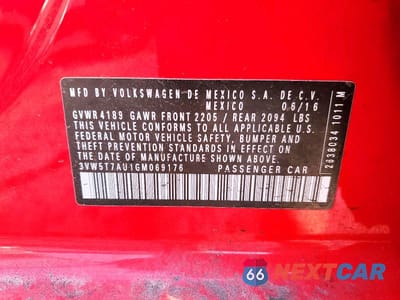 Zdjęcie 13 z 13 samochodu: 2016 VOLKSWAGEN GTI S VIN:3VW5T7AU1GM069176 - miniatura