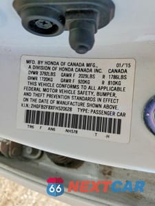 Zdjęcie 12 z 12 samochodu: 2015 HONDA CIVIC EX VIN:2HGFB2F8XFH520628 - miniatura