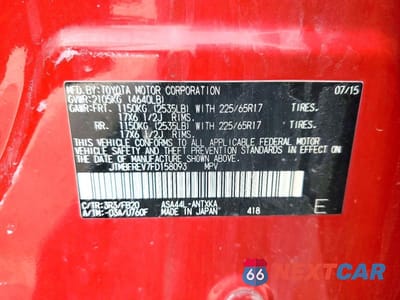 Zdjęcie 13 z 13 samochodu: 2015 TOYOTA RAV4 LE VIN:JTMBFREV7FD158093 - miniatura