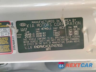 Zdjęcie 12 z 12 samochodu: 2018 KIA SPORTAGE LX VIN:KNDPMCAC6J7437653 - miniatura