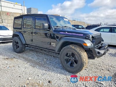 Czwarte zdjęcie samochodu z boku: 2019 JEEP WRANGLER UNLIMITED SPORT VIN:1C4HJXDGXKW638675 - miniatura