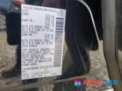 Zdjęcie 13 z 13 samochodu: 2024 NISSAN PATHFINDER SV VIN:5N1DR3BA9RC200493 - miniatura