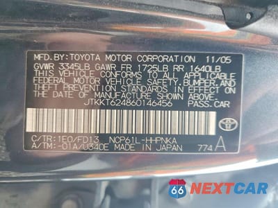 Zdjęcie 12 z 12 samochodu: 2006 SCION XA BASE VIN:JTKKT624860146456 - miniatura