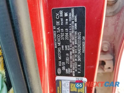 Zdjęcie 12 z 12 samochodu: 2019 KIA FORTE LXS VIN:3KPF24AD2KE018605 - miniatura
