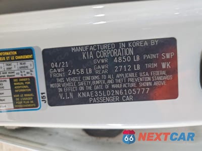 Zdjęcie 12 z 12 samochodu: 2022 KIA STINGER GT-LINE VIN:KNAE35LD2N6105777 - miniatura