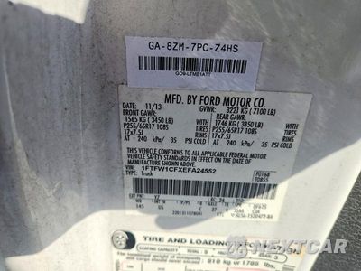 Zdjęcie 12 z 12 samochodu: 2014 FORD F150 SUPERCREW VIN:1FTFW1CFXEFA24552 - miniatura