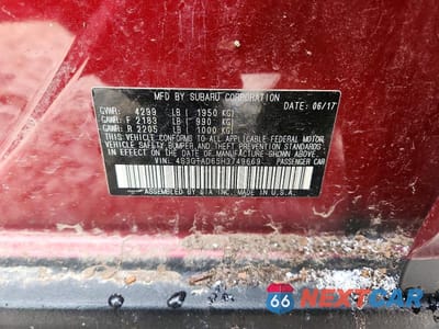 Zdjęcie 13 z 13 samochodu: 2017 SUBARU IMPREZA PREMIUM PLUS VIN:4S3GTAD65H3749669 - miniatura